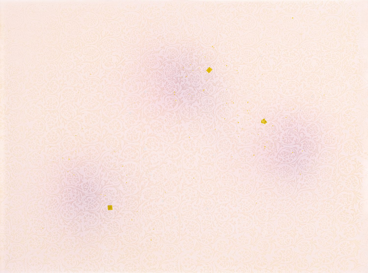 かな書道料紙 : No.140 全面小重ね　切箔入り（うす紫系）