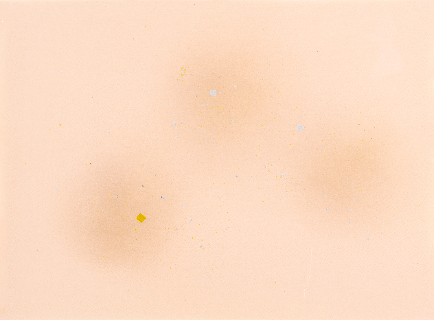 かな書道料紙 : No.141 全面七宝　切箔入り（ベージュ系）