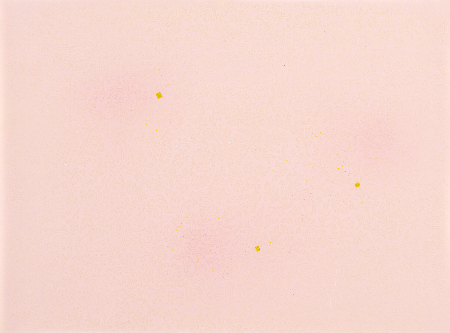 かな書道料紙 : No.143 花唐草　切箔入り（ピンク系）