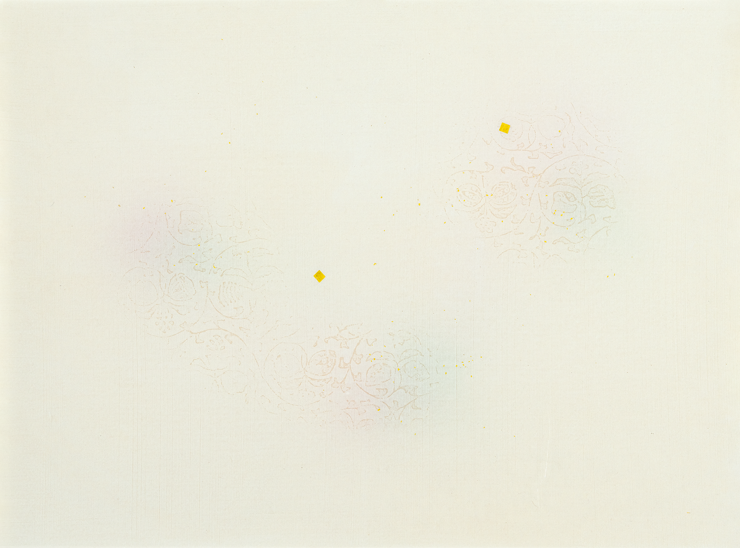 かな書道料紙 : No.144 合生唐草　切箔入り（うすいグリーン系）