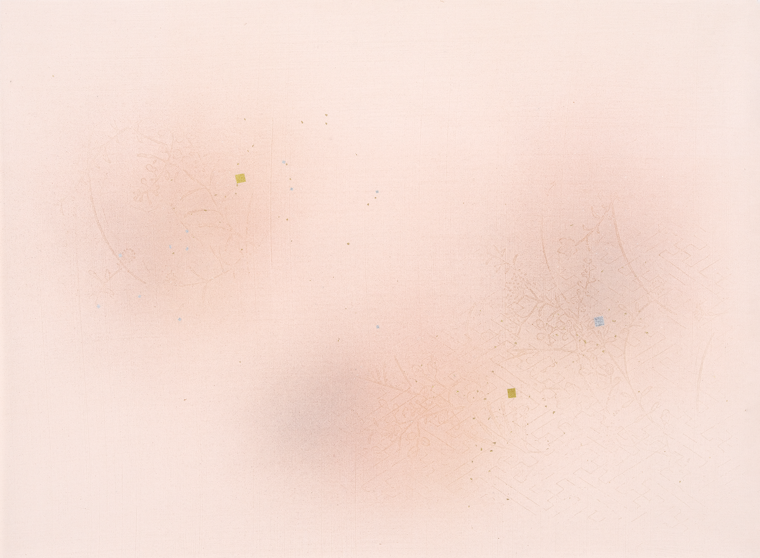 かな書道料紙 : No.159 紗綾・草花　切箔入り（ピンク系）